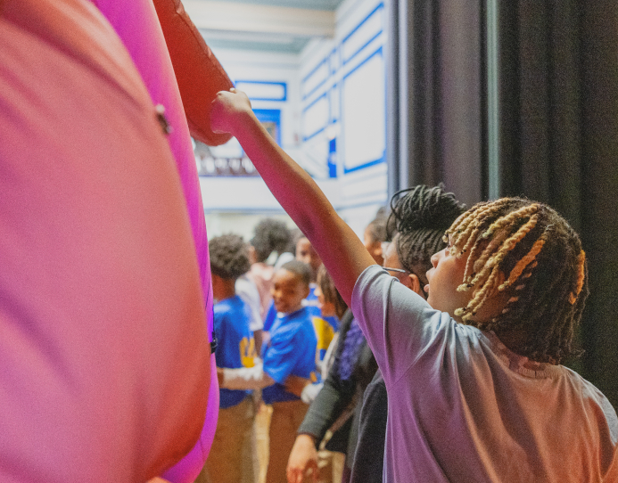 Medical Inflatables inflatable organs at a school health education event.